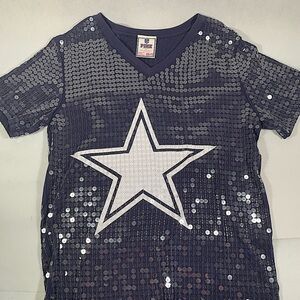 EXTREMELY RARE Victoria Secret PINK Dallas Cowboy Jersey size xs/small